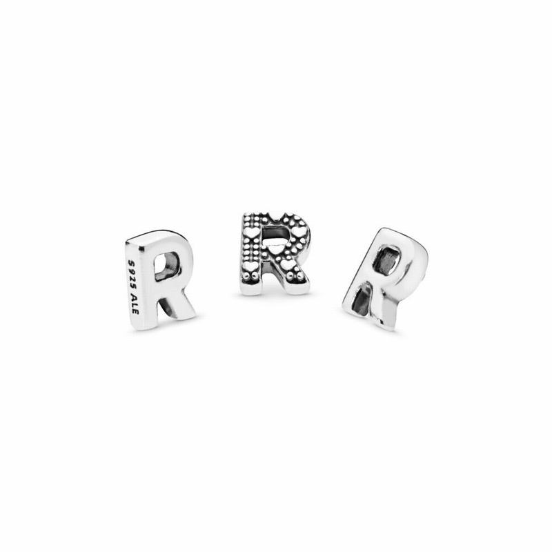 Pandora Letter R Petite Locket Charm Outlet NZ, Sterling Silver (503461-DFU)